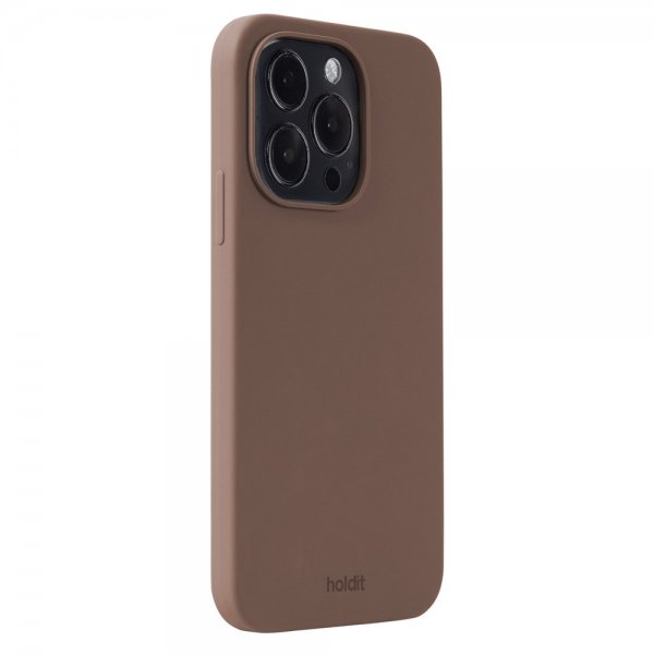 holdit iPhone 14 Pro Cover Silikone Dark Brown