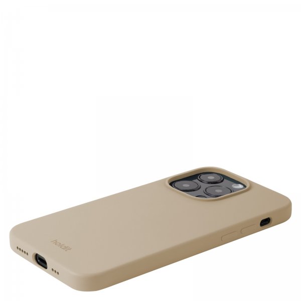holdit iPhone 14 Pro Cover Silikone Latte Beige