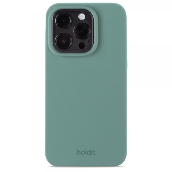 holdit iPhone 14 Pro Cover Silikone Moss Green