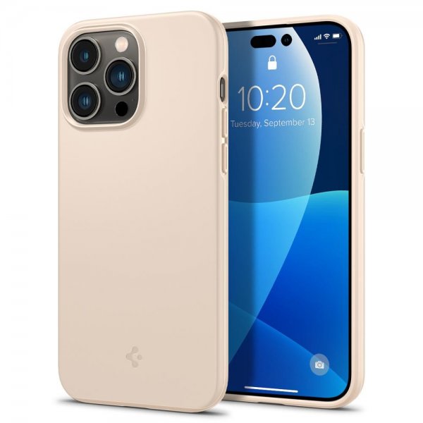 Spigen iPhone 14 Pro Cover Thin Fit Sand Beige