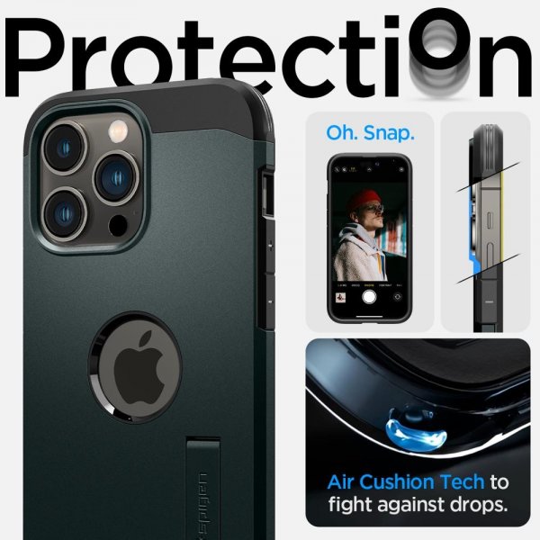 Spigen iPhone 14 Pro Cover Tough Armor MagFit Abyss Green