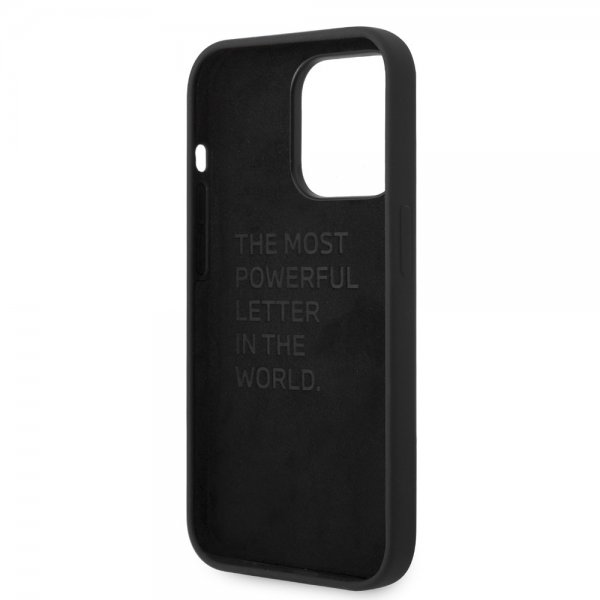 BMW iPhone 14 Pro Cover Tricolor Line & Logo Sort