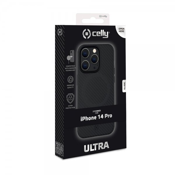 Celly iPhone 14 Pro Cover ULTRAMAG Sort