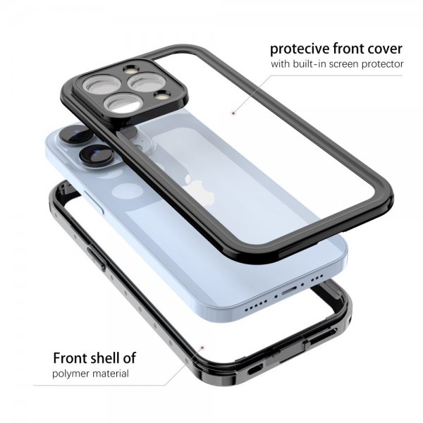 Redpepper iPhone 14 Pro Cover Vandafvisende IP68 Sort