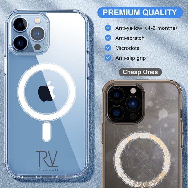 Rvelon iPhone 14 Pro Cover TPU MagSafe Gennemsigtig