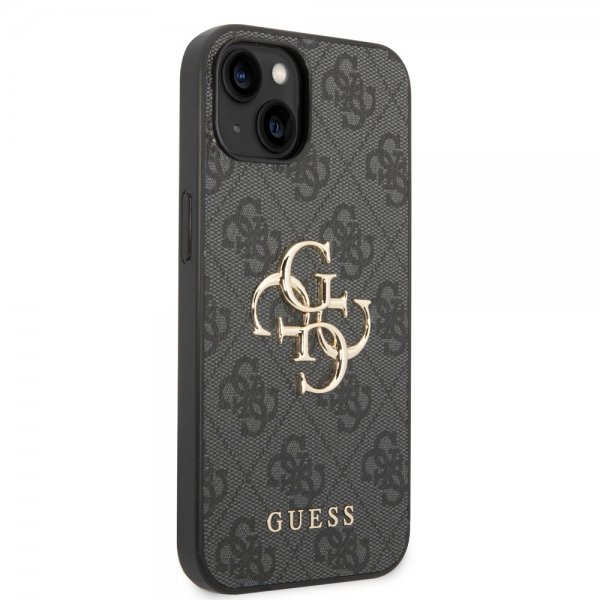 Guess iPhone 14 Cover Big Metal Logo Grå