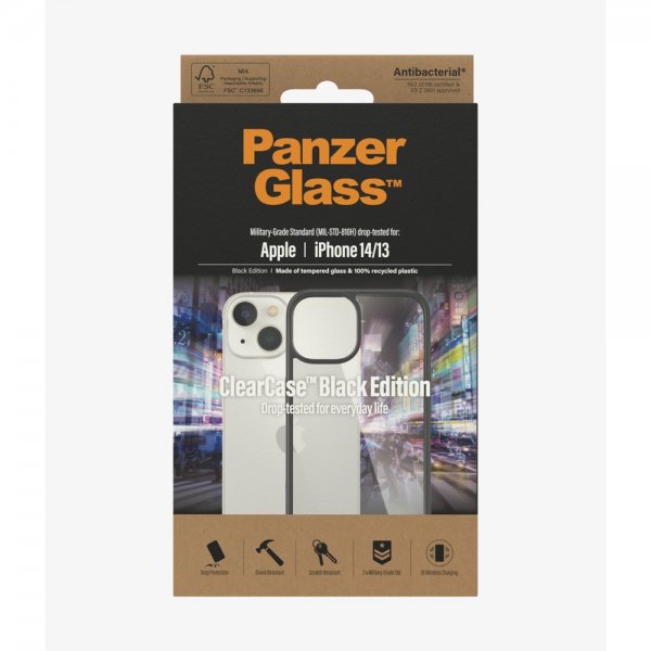 PanzerGlass iPhone 13/iPhone 14 Cover ClearCase Black Edition