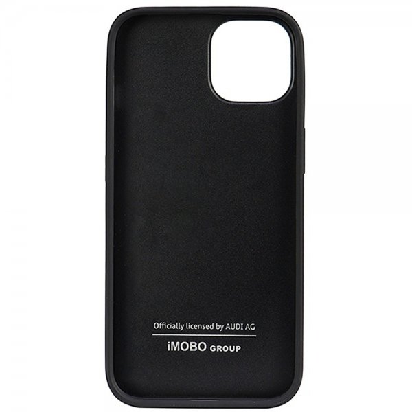 Audi iPhone 14 Cover Ægte Læder Etui Sort