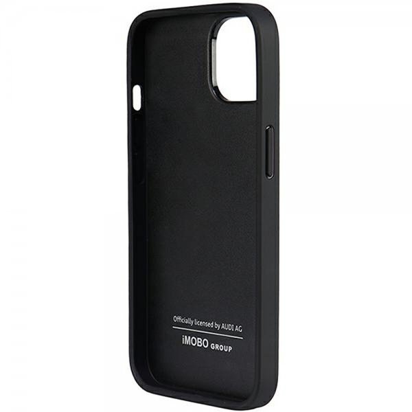 Audi iPhone 14 Cover Ægte Læder Etui Sort