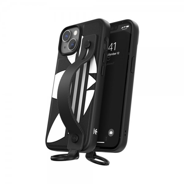 Adidas iPhone 14 Cover Handstrap Case Sort Hvid