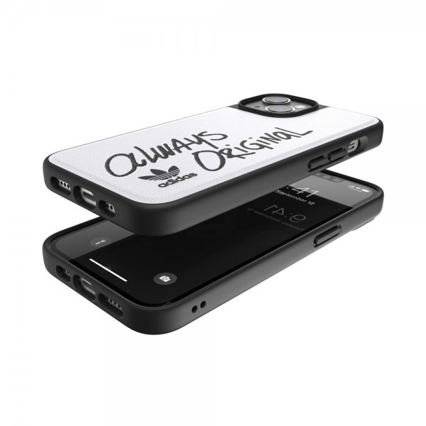 Adidas iPhone 14 Cover Inlay Embroidery Case Hvid Sort