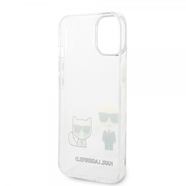 Karl Lagerfeld iPhone 14 Cover Karl & Choupette Gradient Hvid