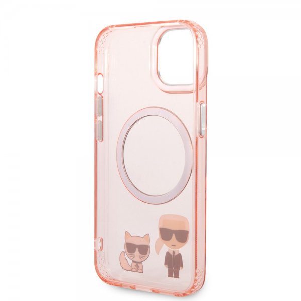 Karl Lagerfeld iPhone 14 Cover Karl & Choupette MagSafe Pink