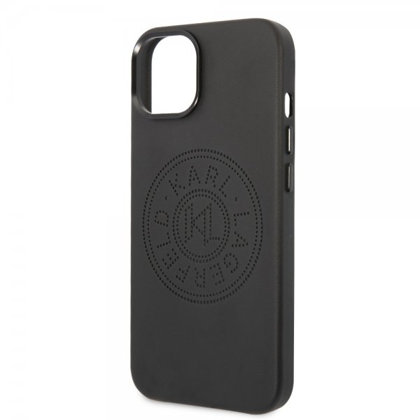 Karl Lagerfeld iPhone 14 Cover Logo Perforeret Sort