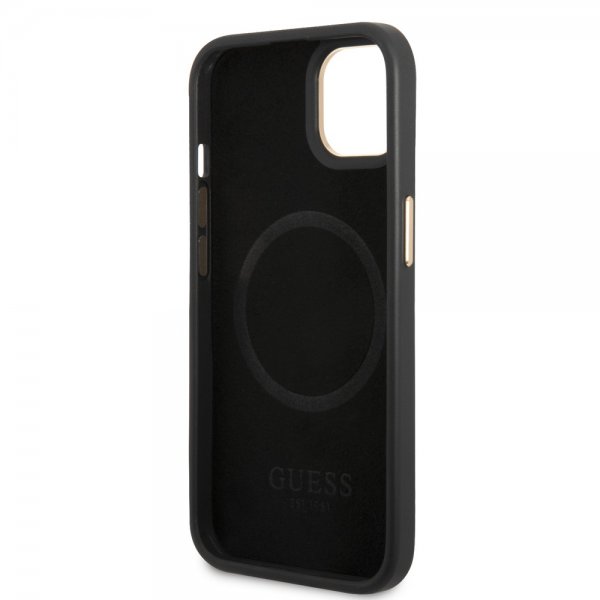Guess iPhone 14 Cover Metal Plate Logo MagSafe Sort