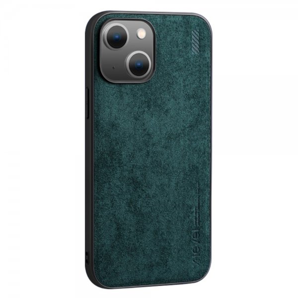 X-Level iPhone 14 Cover Mokkatekstur Grøn