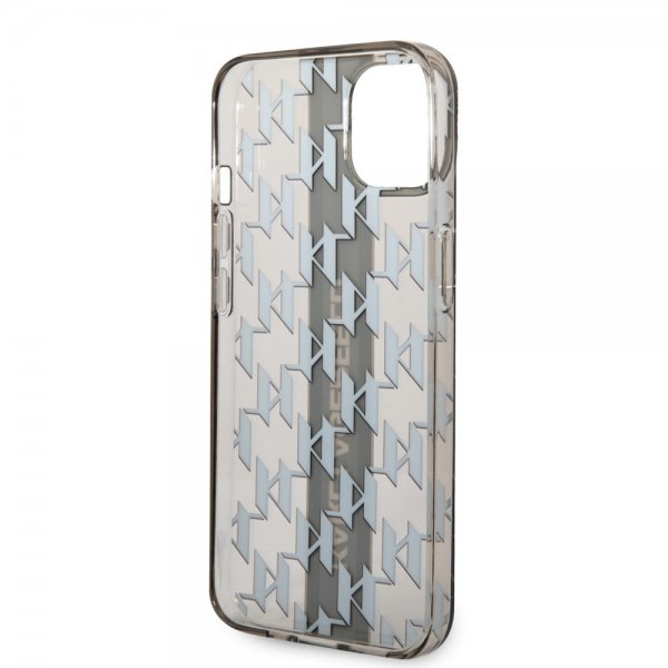 Karl Lagerfeld iPhone 14 Cover Monogram Vertical Stripe Sort