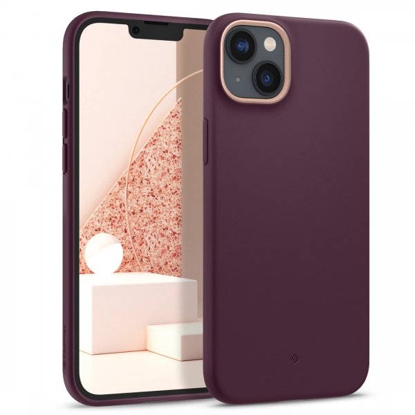 Caseology iPhone 14 Cover med Skærmbeskyttelse Nano Pop 360 Burgundy Bean