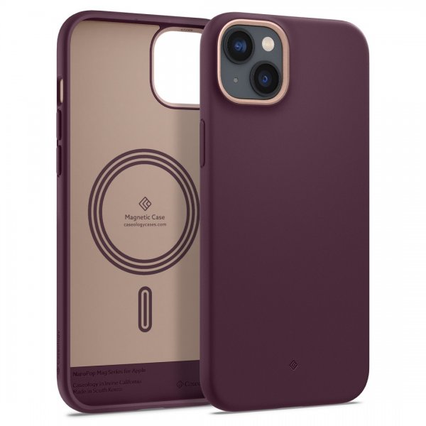 Caseology iPhone 14 Cover Nano Pop Mag Burgundy Bean