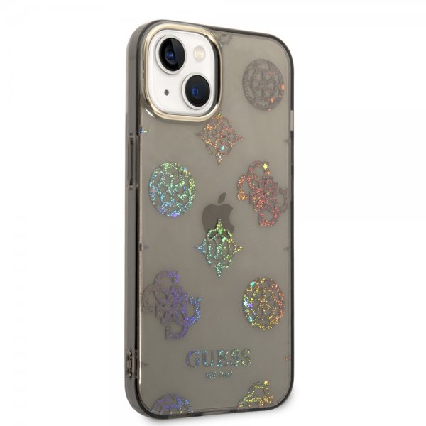 Guess iPhone 14 Cover Peony Glitter Sort