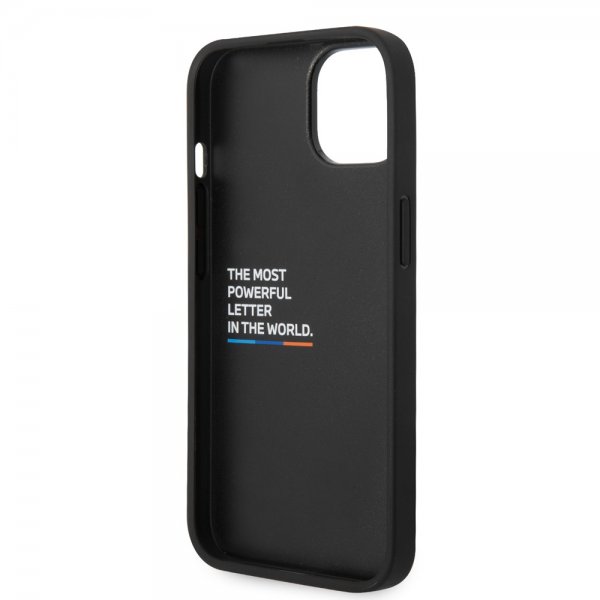 BMW iPhone 14 Cover Quilted Sort