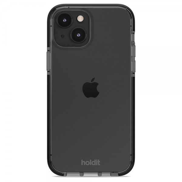 holdit iPhone 14 Cover Gennemsigtig Sort