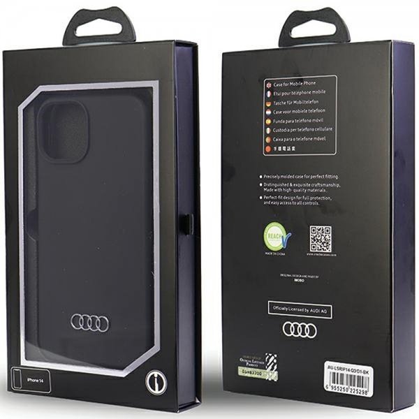 Audi iPhone 14 Cover Silikone Sort