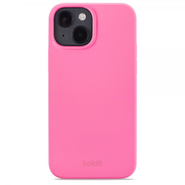 holdit iPhone 14 Cover Silikone Bright Pink