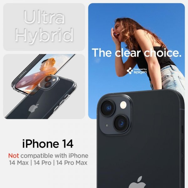Spigen iPhone 14 Cover Ultra Hybrid Crystal Clear