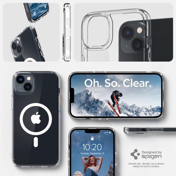 Spigen iPhone 14 Cover Ultra Hybrid MagFit Hvid