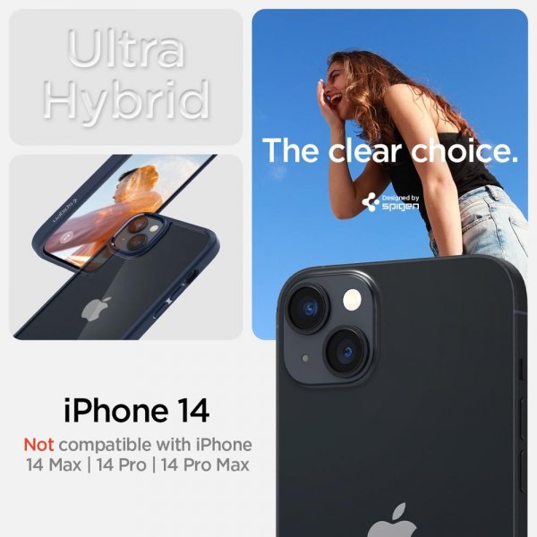 Spigen iPhone 14 Cover Ultra Hybrid Navy Blue