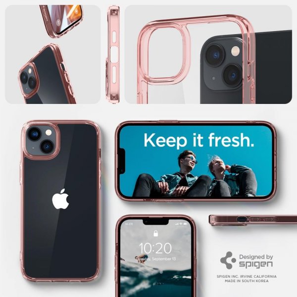 Spigen iPhone 14 Cover Ultra Hybrid Rose Crystal