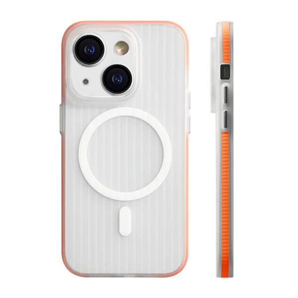 iPhone 13/iPhone 14 Cover Bølgepap MagSafe Orange