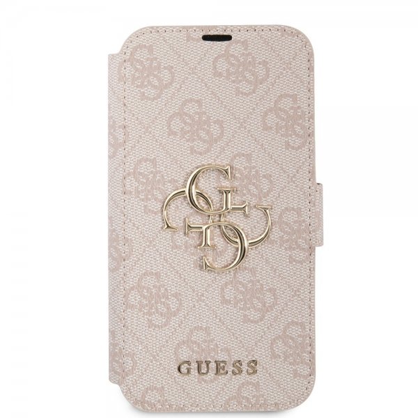 Guess iPhone 15 Cover 4G Logo Pink
