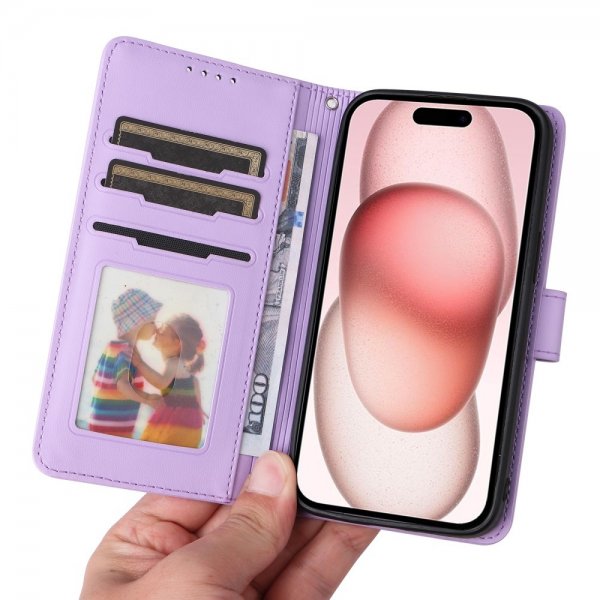 Betopnice iPhone 15 Cover med Aftageligt Cover 005 Lilla
