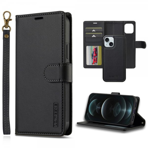 Lc.Imeeke iPhone 15 Cover med Aftageligt Cover L2 Series MagSafe Sort