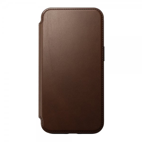 Nomad iPhone 15 Etui Modern Leather Folio Brun