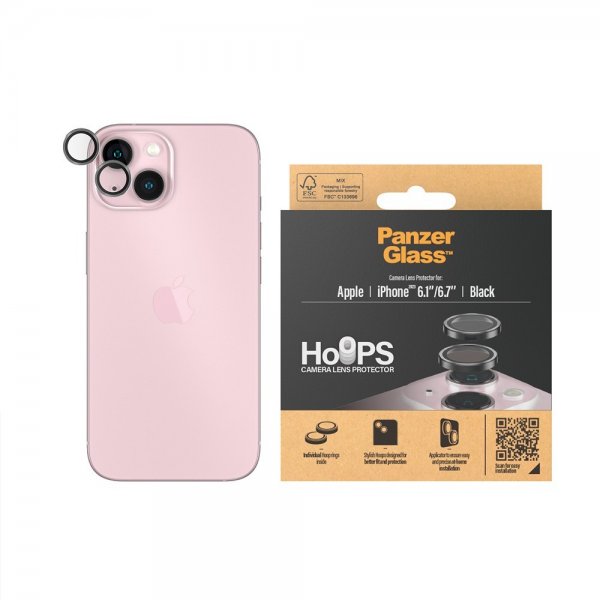 PanzerGlass iPhone 15/iPhone 15 Plus Kamerabeskyttelse Hoops
