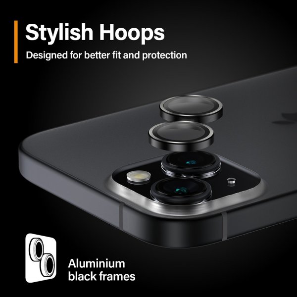 PanzerGlass iPhone 15/iPhone 15 Plus Kamerabeskyttelse Hoops