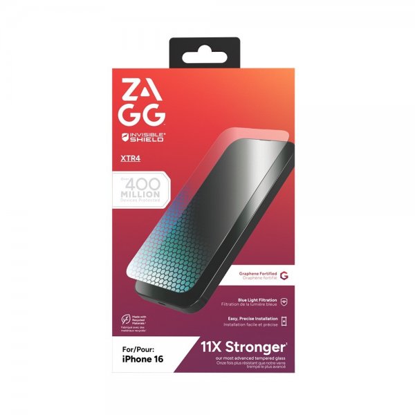 ZAGG InvisibleShield iPhone 15/iPhone 16 Skærmbeskyttelse Glass XTR4