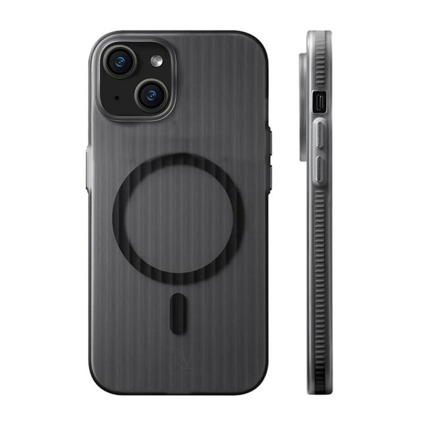 Rvelon iPhone 15 Cover Riflet MagSafe Sort