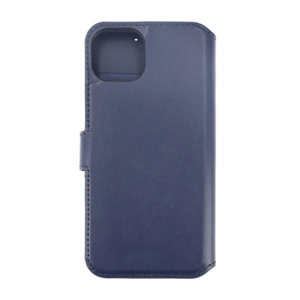 Rvelon iPhone 15 Cover Ægte Læder Blå