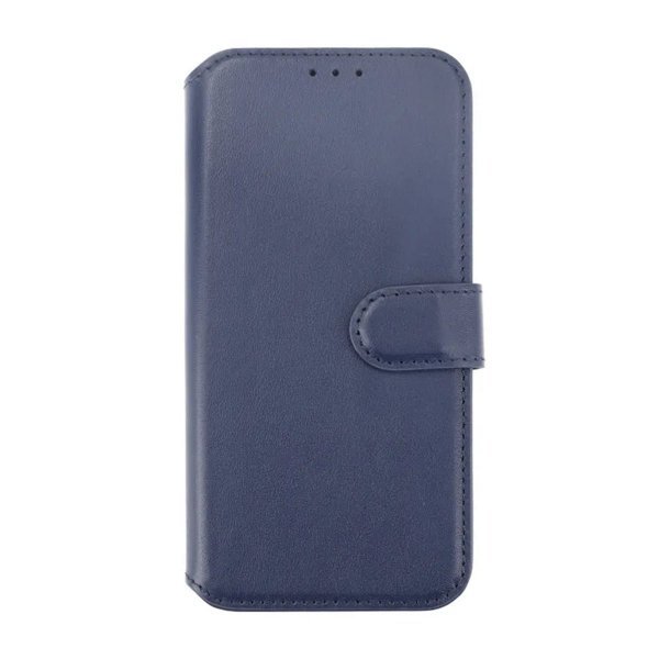 Rvelon iPhone 15 Cover Ægte Læder Blå