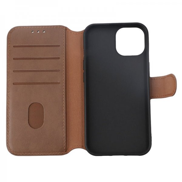 Rvelon iPhone 15 Cover Ægte Læder Brun
