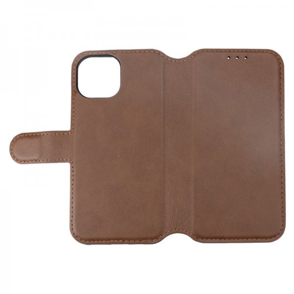 Rvelon iPhone 15 Cover Ægte Læder Brun