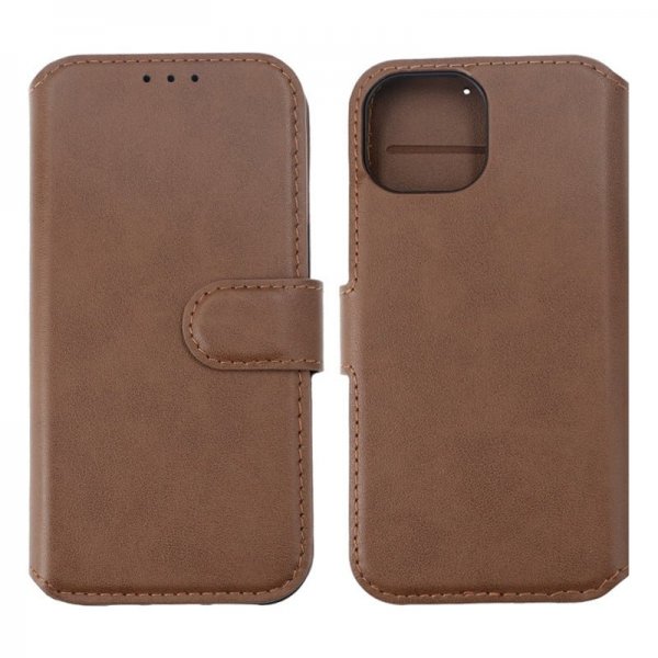 Rvelon iPhone 15 Cover Ægte Læder Brun