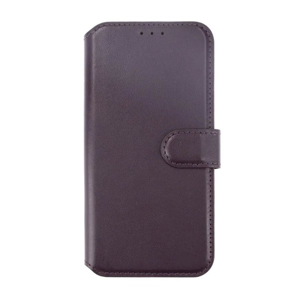 Rvelon iPhone 15 Cover Ægte Læder Lilla