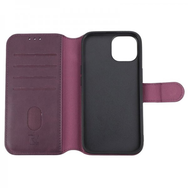 Rvelon iPhone 15 Cover Magnetisk Aftageligt Etui Lilla