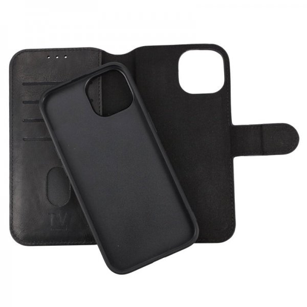Rvelon iPhone 15 Cover Magnetisk Aftageligt Cover Sort