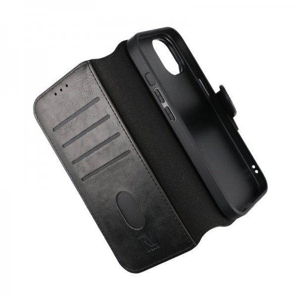 Rvelon iPhone 15 Cover Magnetisk Aftageligt Cover Sort
